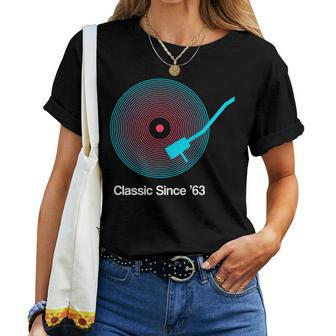 Classic Since '63 Vinyl 60Th Birthday Idea For Women T-shirt - Seseable