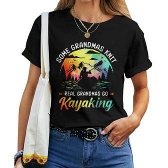 Classic Somes Grandmas Knit Real Grandmas Go Kayaking Women T-shirt | Mazezy CA