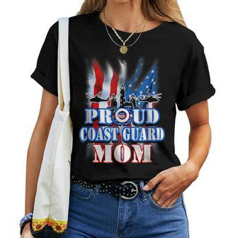 Coast Guard Mom Usa Flag Military For Mom Women T-shirt | Mazezy