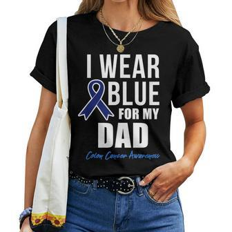 Colon Cancer I Wear Blue For My Dad Men Women T-shirt | Mazezy