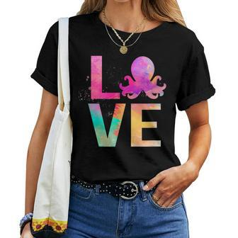 Colorful Octopus Mom Octopus Women T-shirt | Mazezy