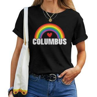 Columbus Gay Pride Month Festival 2019 Rainbow Heart Women T-shirt | Mazezy