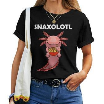 Cool Axolotl For Men Women Snack Mexican Salamander Biology Women T-shirt | Mazezy