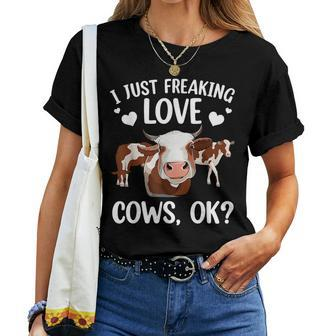Cool Cows For Men Women Cow Lover Farmer Cattle Farm Animal Women T-shirt Crewneck Short Sleeve Graphic - Monsterry