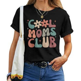 Cool Moms Club Funny Retro Groovy Mama Mommy Women Cool Mom Women T-shirt Casual Daily Crewneck Short Sleeve Graphic Basic Unisex Tee