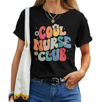 Cool Nurse Club Registered Nurse Nursing Students Groovy Women T-shirt - Seseable