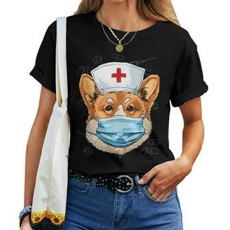 Corgi Dog Nurse Rn Nursing School Graduation Women T-shirt | Mazezy