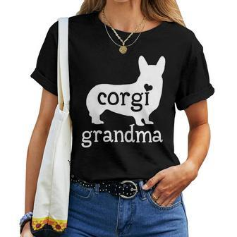 Corgi Grandma Cute Corgi Dog Lover Women T-shirt Crewneck | Mazezy