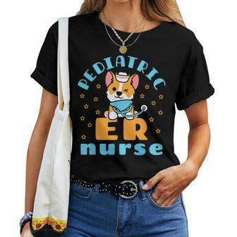 Corgi Nurse Women School Nurse Rn Icu Er Pediatric Women T-shirt Crewneck | Mazezy
