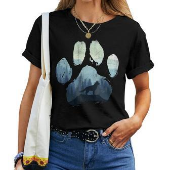 Corman Shepherd Dog Paw Mom Dad Mountains Women T-shirt | Mazezy CA