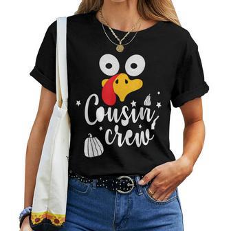 Cousin Crew Thanksgiving Family Matching Turkey Day Fall Women T-shirt - Thegiftio UK