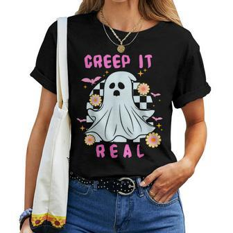 Creep It Real Retro Halloween Cute Boo For & Women T-shirt