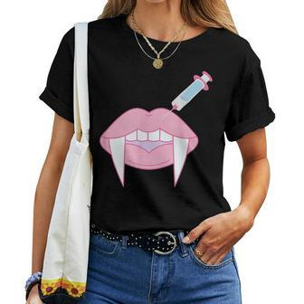 Cute Botox Lip Filler Nurse Injector Esthetician Halloween Women T-shirt | Mazezy CA