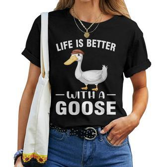 Cute Goose For Men Women Toddler Grey White Goose Women T-shirt | Mazezy
