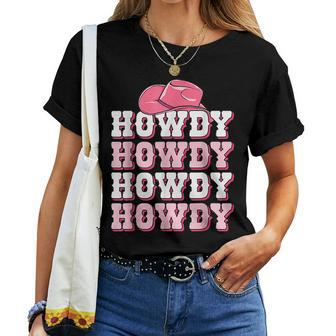 Cute Howdy Western Country Cowgirl Texas Rodeo Women Girls Texas s And Merchandise Women T-shirt | Mazezy