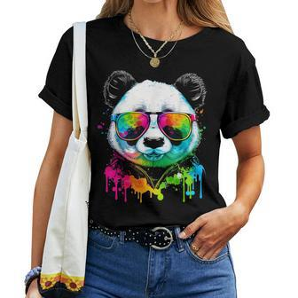 Cute Panda Lover Animal On Panda Women T-shirt - Monsterry CA