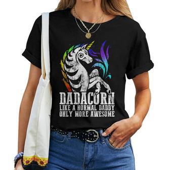 Dadacorn Like Normal Daddy Only More Dad Christmas Women T-shirt - Thegiftio UK