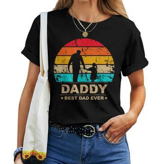 Daddy Daughter Best Dad Ever Fathers Day Vintage Women T-shirt | Mazezy