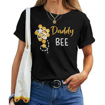 Daddy Of The Bee 1St Birthday Outfit First Bee Day Family Women T-shirt Crewneck Short Sleeve Graphic - Thegiftio UK