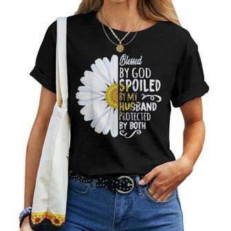 Daisy Blessed By God Spoiled My Husband Protected Both Women T-shirt | Mazezy