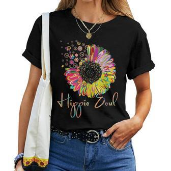 Daisy Peace Sign Love Hippie Soul Flower Lovers 60S 70S Women T-shirt Casual Daily Basic Unisex Tee | Mazezy