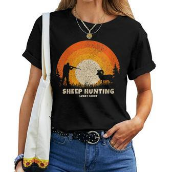 Dall Sheep Hunter Lucky Charm Bighorn Sheep Hunting Women T-shirt | Mazezy