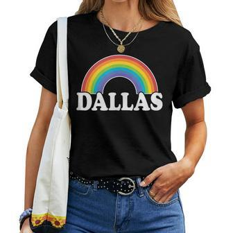 Dallas Tx Gay Pride Women Men Rainbow Lesbian Lgbtq Lgbt Women T-shirt | Mazezy CA