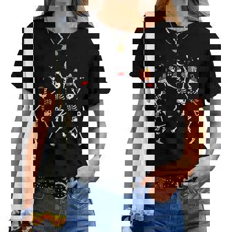 Dancing Skeletons When Youre Dead Inside But Its Christmas Dancing Women T-shirt | Mazezy