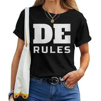 De Rules - Delaware Pride State Pride Usa Women T-shirt | Mazezy