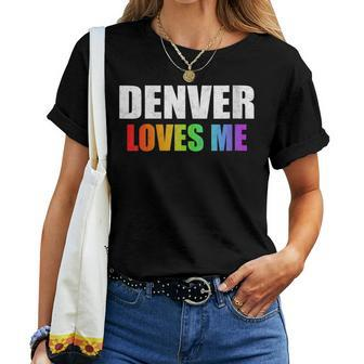 Denver Gay Pride Lgbt Rainbow Love Colorado Men Women Women T-shirt Crewneck | Mazezy