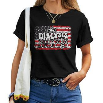 Dialysis Nurse 4Th Of July Usa Patriotic Independence Day Women T-shirt | Mazezy