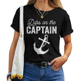 Dibs On The Captain Women T-shirt Short Sleeve Graphic - Monsterry