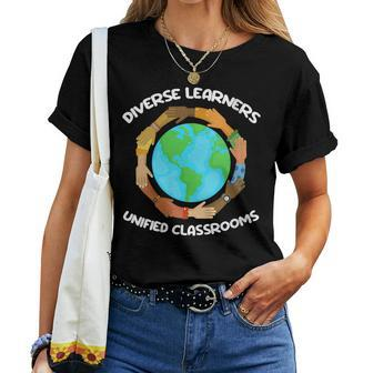 Diverse Learners Unified Classrooms Autism Sped Teacher Women T-shirt - Monsterry UK