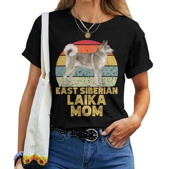 East Siberian Laika Dog Mom Retro My Dogs Are My Cardio Women T-shirt | Mazezy