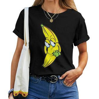 Emojibashful Banana Women T-shirt | Mazezy