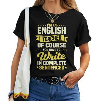 English Teacher Linguistics Grammar Professor Writer Editor Women T-shirt | Mazezy