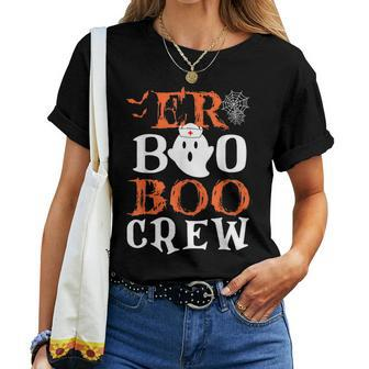 Er Boo Boo Crew Cute Ghost Nurse Halloween Costume Nursing Women T-shirt - Thegiftio UK