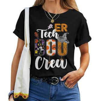 Er Tech Boo Crew Leopard Nurse Spooky Halloween Women T-shirt - Monsterry AU