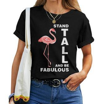 Be Fabulous Flamingo Women Watercolor Beach Pink Women T-shirt | Mazezy