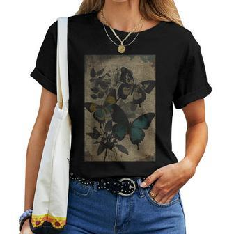 Fairy Grunge Fairycore Aesthetic Cottagecore Goth Butterfly Women T-shirt Crewneck Short Sleeve Graphic - Monsterry DE