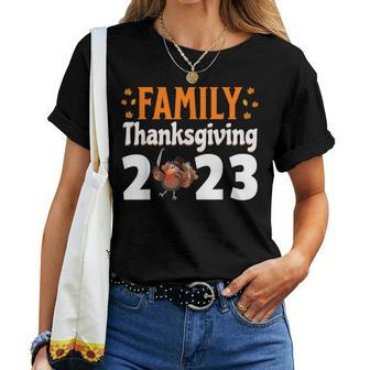 Family Thanksgiving 2023 Fall Autumn Turkey Matching Family Women T-shirt - Monsterry
