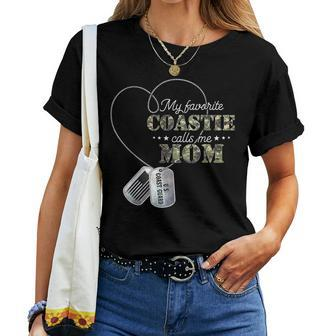 My Favorite Coastie Calls Me Mom Coast Guard Mom For Mom Women T-shirt | Mazezy