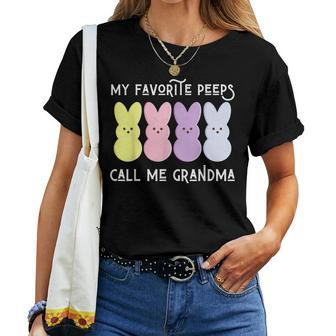My Favorite Peeps Call My Grandma Easter Basket Stuffer For Grandma Women T-shirt Crewneck | Mazezy