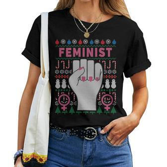 Feminist Power Equality For Ugly Christmas Sweater Women T-shirt - Monsterry AU