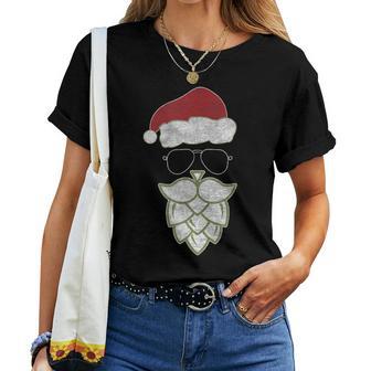 Festive Christmas Santa Claus Beer Hops Beard Cool & Women T-shirt - Thegiftio UK