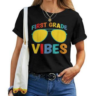 First Day Of School 1St Grade Vibes Boys First Grade Women T-shirt - Seseable