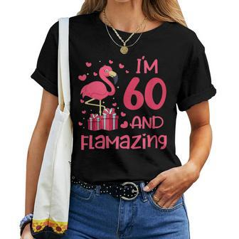 Be Flamazing Amazing Flamingo Love 60Birthday 60 Years Old Women T-shirt | Mazezy