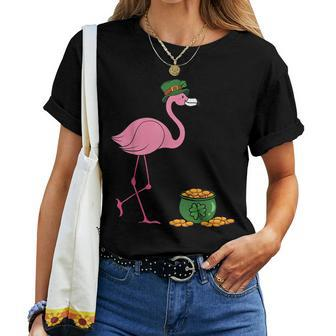 Flamingo Pot Luck St Patricks Women T-shirt | Mazezy