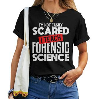 Forensic Science Teacher Teaching For Instructor Women T-shirt | Mazezy