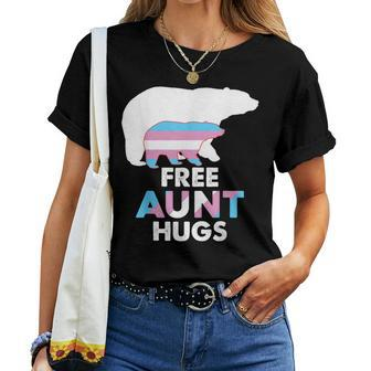 Free Aunt Hugs Transgender Rainbow Bear Lgbt Pride Gay Les Women T-shirt | Mazezy